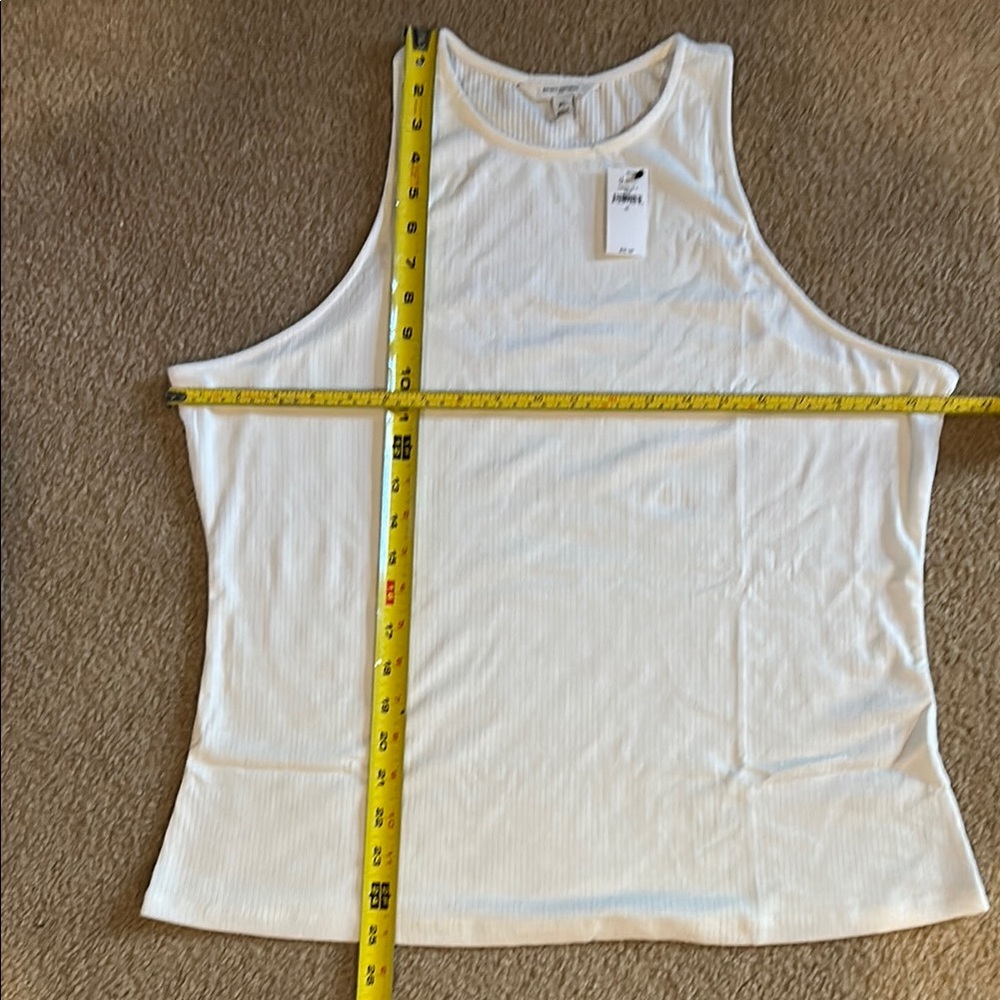 Banana Republic Factory White Fitted Sleeveless Tank